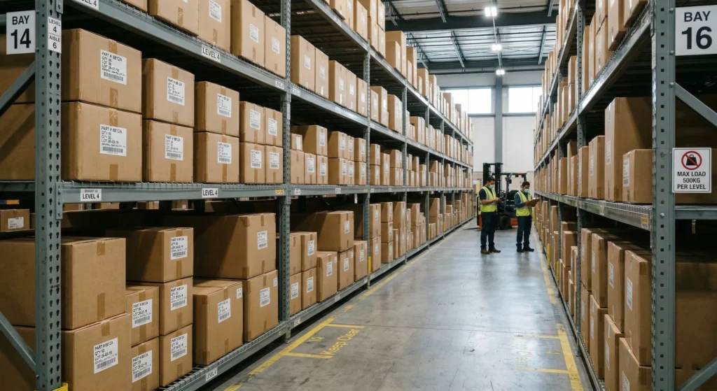 Logistics workers coordinate the inbound flow of digital inventory into the Amazon marketplace supply chain.